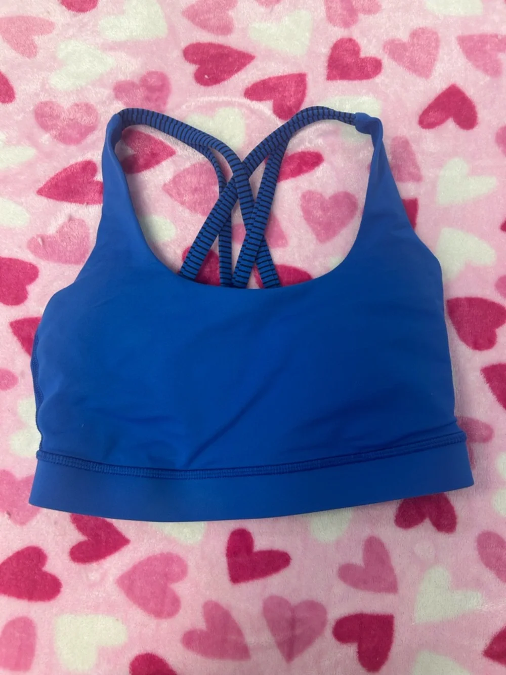 lululemon athletica Cobalt Blue Strappy Sports Bra - Picture 1 of 4